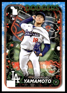 2024 Topps Holiday #H88 Yoshinobu Yamamoto NM-MT  RC Rookie Los Angeles Dodgers 