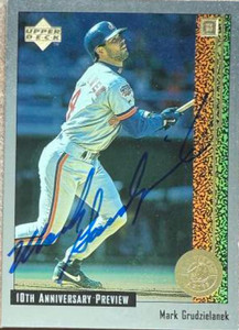 Mark Grudzielanek Autographed 1998 Upper Deck - 10th Anniversary Preview #44  
