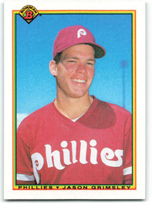 1990 Bowman #151 Jason Grimsley VG RC Rookie Philadelphia Phillies 