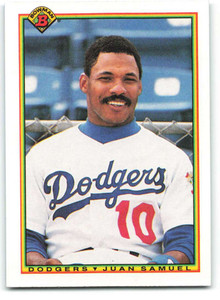 1990 Bowman #91 Juan Samuel VG Los Angeles Dodgers 
