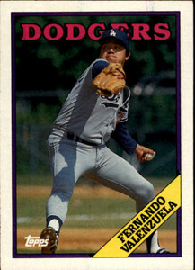 Fernando Valenzuela Los Angeles Dodgers 1987 Fleer #457 Signed