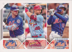 2023 Topps #240 Paul Goldschmidt/Pete Alonso/Francisco Lindor NM-MT  