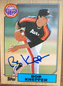 Bob Knepper Autographed 1987 Topps #722 Houston Astros Card