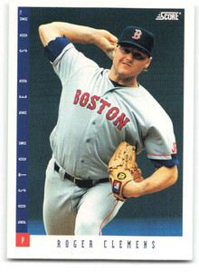 1993 Score #7 Roger Clemens NM-MT  Boston Red Sox 