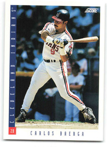 1993 Score #9 Carlos Baerga NM-MT  Cleveland Indians 