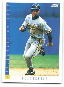 1993 Score #33 B.J. Surhoff NM-MT  Milwaukee Brewers 