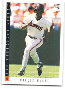1993 Score #93 Willie McGee NM-MT  San Francisco Giants 
