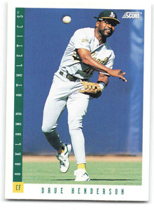 1993 Score #134 Dave Henderson NM-MT  Oakland Athletics 