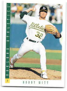 1993 Score #150 Bobby Witt NM-MT  Oakland Athletics 