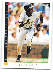 1993 Score #400 Alex Cole NM-MT  Pittsburgh Pirates 