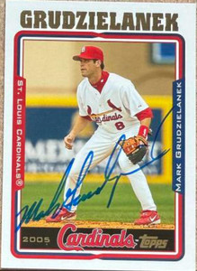 Mark Grudzielanek Autographed 2005 Topps Updates & Highlights #UH23 Mark Grudzielanek Autographed 2005 Topps Updates & Highlights #UH23