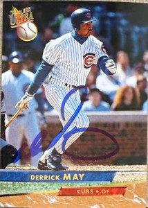 Derrick May Autographed 1993 Fleer Ultra #19