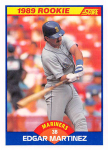 1989 Score #637 Edgar Martinez VG Seattle Mariners 