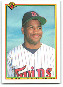 1990 Bowman #411 Willie Banks VG RC Rookie Minnesota Twins 