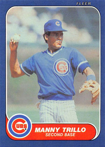 1986 Fleer Update #U-120 Manny Trillo VG Chicago Cubs 