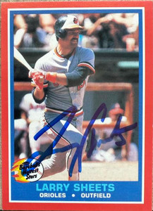 Larry Sheets Autographed 1987 Fleer Baseball's Hottest Stars #36 