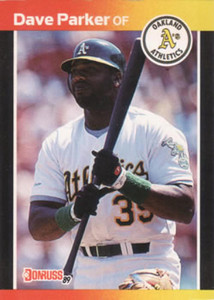 1990 Donruss #328 Dave Parker Baseball Card - Oakland Athletics