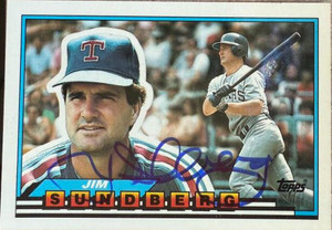 Jim Sundberg Autographed 1989 Topps Big #103