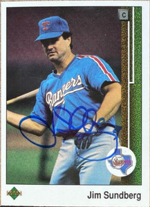 Jim Sundberg Autographed 1989 Upper Deck #331