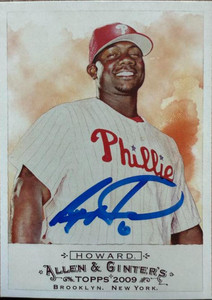 Ryan Howard Autographed 2009 Topps Allen & Ginter #30
