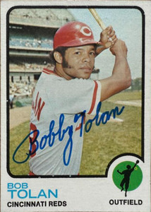 Bobby Tolan Autographed 1973 Topps #335