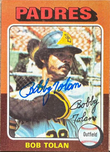 Bobby Tolan Autographed 1975 Topps #402