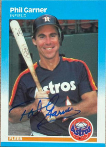 Phil Garner Autographed 1987 Fleer Glossy #58