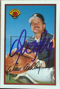 Alan Ashby Autographed 1989 Bowman Tiffany #327
