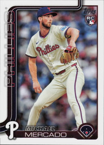 2025 Topps #582 Michael Mercado NM-MT  RC Rookie Philadelphia Phillies 
