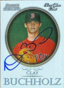Clay Buchholz Autographed 2005 Bowman Sterling #BS-CBU RC