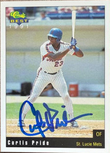 Curtis Pride Autographed 1991 Classic Best St. Lucie Mets #2 