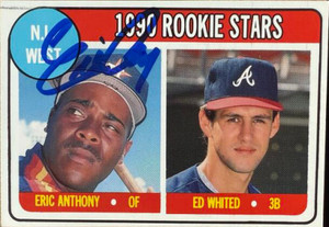 Eric Anthony Autographed 1990 Baseball Cards Magazine Repli-Cards #13 NL West Rookies Eric Anthony Autographed 1990 Baseball Cards Magazine Repli-Cards #13 NL West Rookies