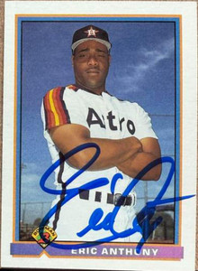 Eric Anthony Autographed 1991 Bowman #540