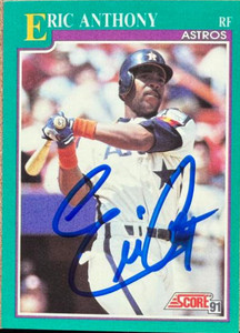 Eric Anthony Autographed 1991 Score #146 