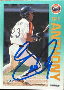 Eric Anthony Autographed 1992 Fleer #424  