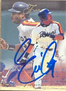 Eric Anthony Autographed 1993 Flair #56 Houston Astros Card 
