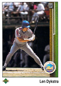 1989 Upper Deck #369 Lenny Dykstra VG New York Mets 