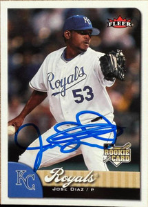  Jose Diaz Autographed 2007 Fleer #347 ROO