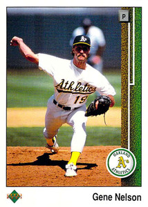 1989 Upper Deck #643 Gene Nelson VG Oakland Athletics 