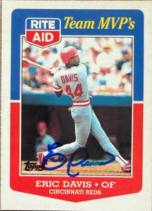 Eric Davis Autographed 1988 Topps Rite-Aid Team MVP's #3 