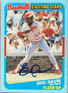 Eric Davis Autographed 1989 Fleer Baseball's Exciting Stars #9  