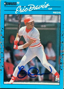 Eric Davis Autographed 1990 Donruss Best of the NL #1 