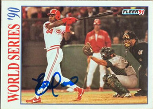 Eric Davis Autographed 1991 Fleer - World Series #1  