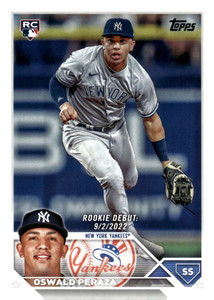 2023 Topps Update Series #US44 Oswald Peraza Rookie Debut NM/MT  New York Yankees 