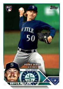 2023 Topps Update Series #US193 Bryce Miller Rookie Debut NM/MT  Seattle Mariners 