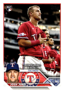 2023 Topps Update Series #US308 Josh Jung Rookie Debut NM/MT  Texas Rangers 