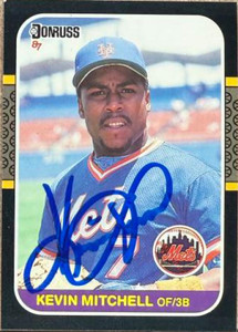 Kevin Mitchell Autographed 1987 Donruss #599