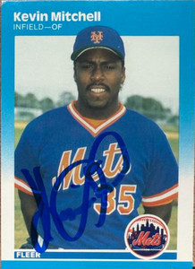 Kevin Mitchell Autographed 1987 Fleer #17