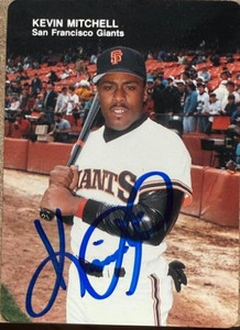 Kevin Mitchell Autographed 1988 Mother's Cookies San Francisco Giants SGA #3 