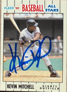 Kevin Mitchell Autographed 1990 Fleer Baseball All-Stars #27  